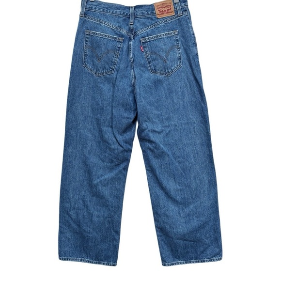 Levi's High Waist Wide Straight Leg Distressed Jeans Size 30 - Picture 2 of 7